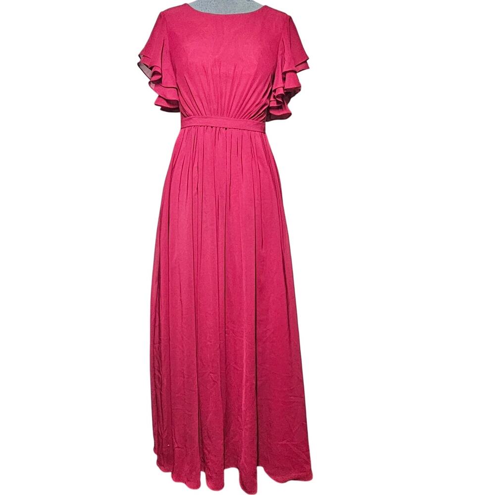 JJs House Pink Chiffon Dress Size 2